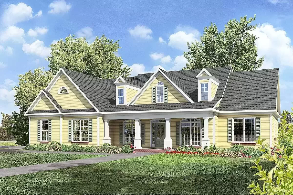 ranch home plans with front porch