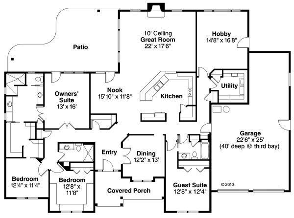 ranch house plans 3000 square feet