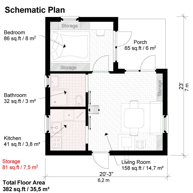 simple 1 bedroom house plans