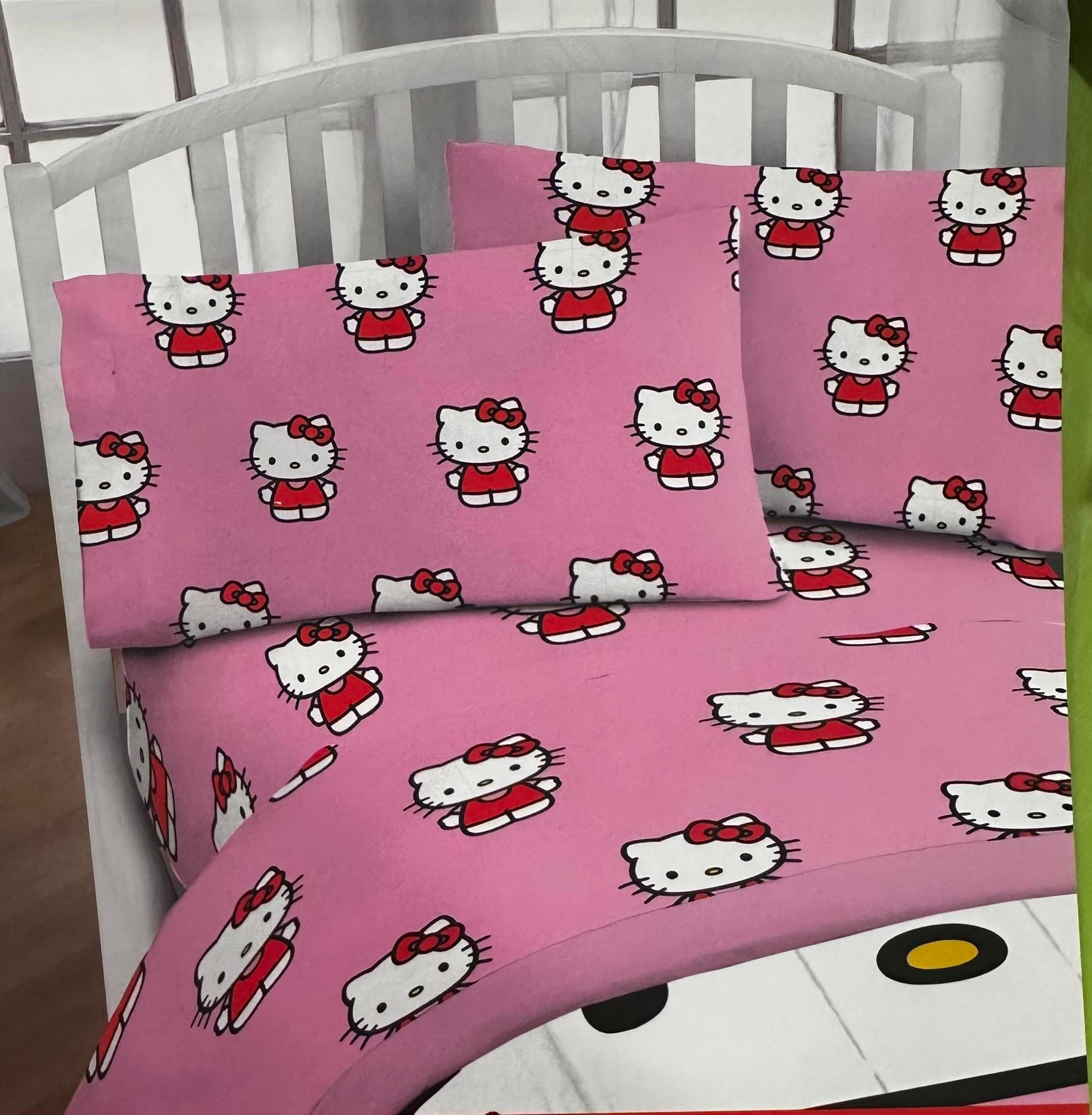 Sleep Sweetly in a World of Whimsy Hello Kitty Twin Bed Sheet Set Essentials