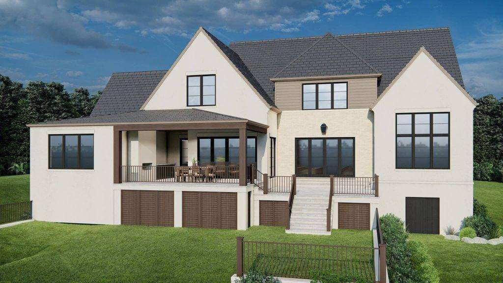 sloped lot house plans walkout basement