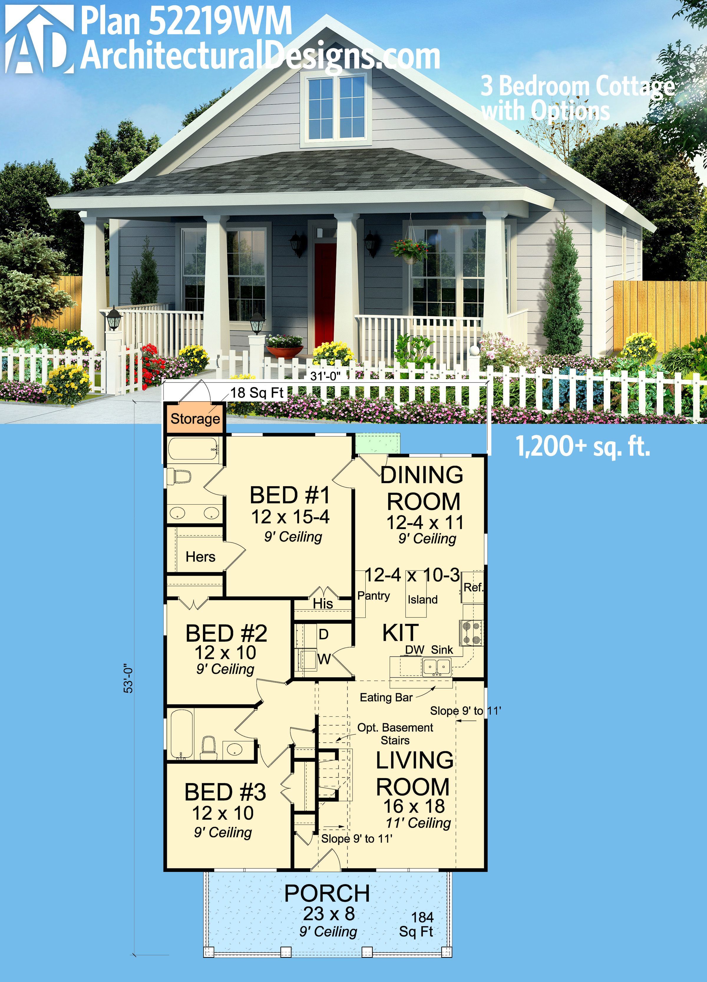 small 3 bedroom cottage plans