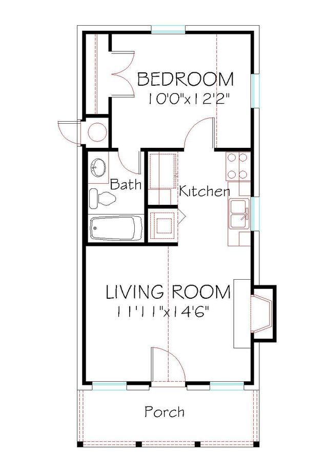 small one bedroom house floor plans