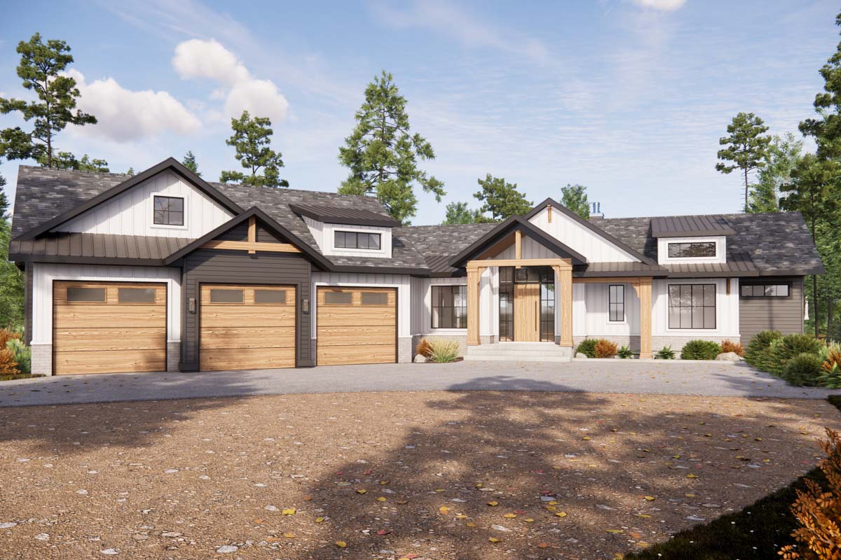 three car garage house plans