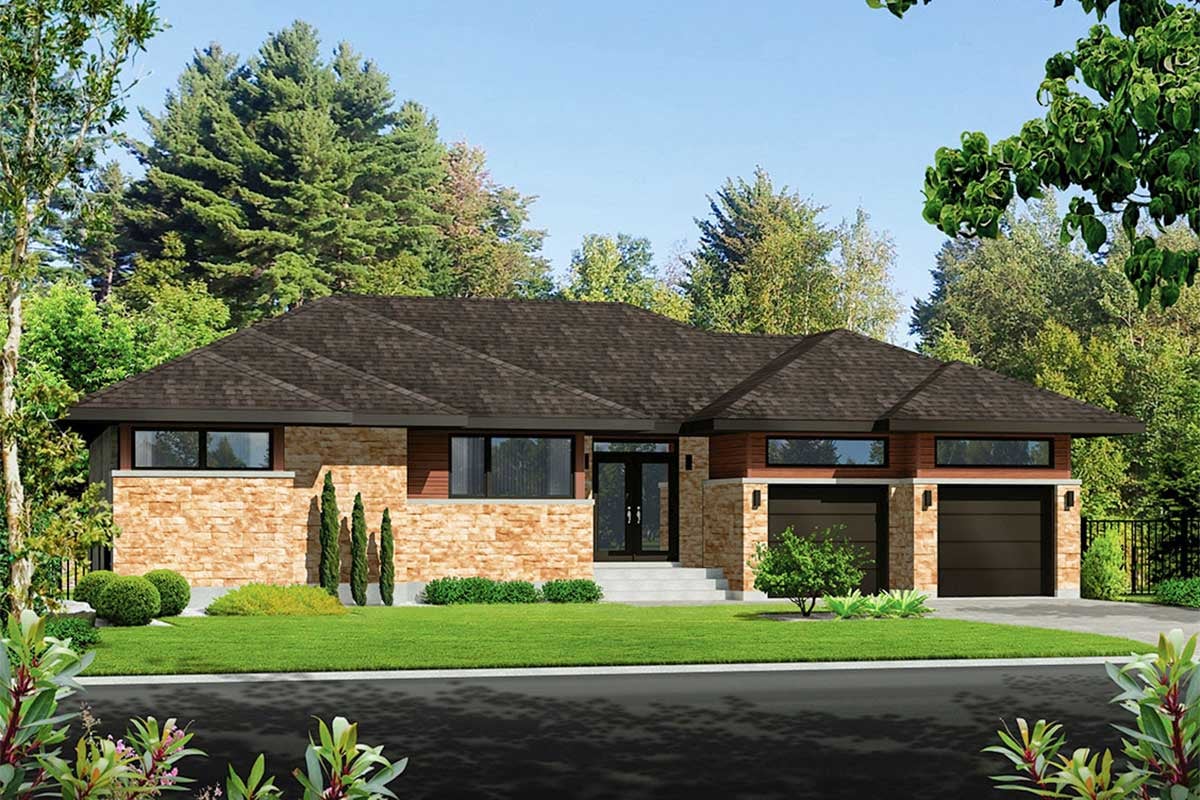 two bedroom house plans with garage