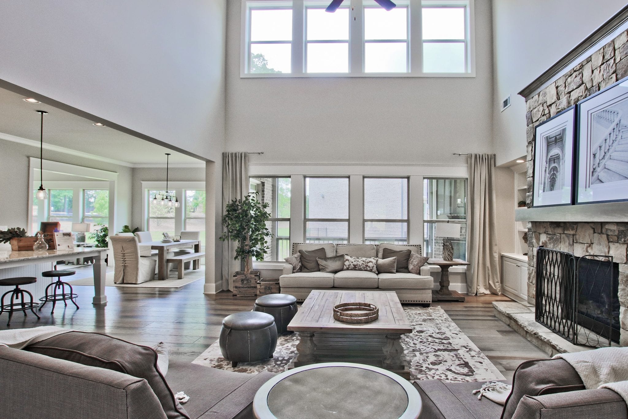 two story great room house plans