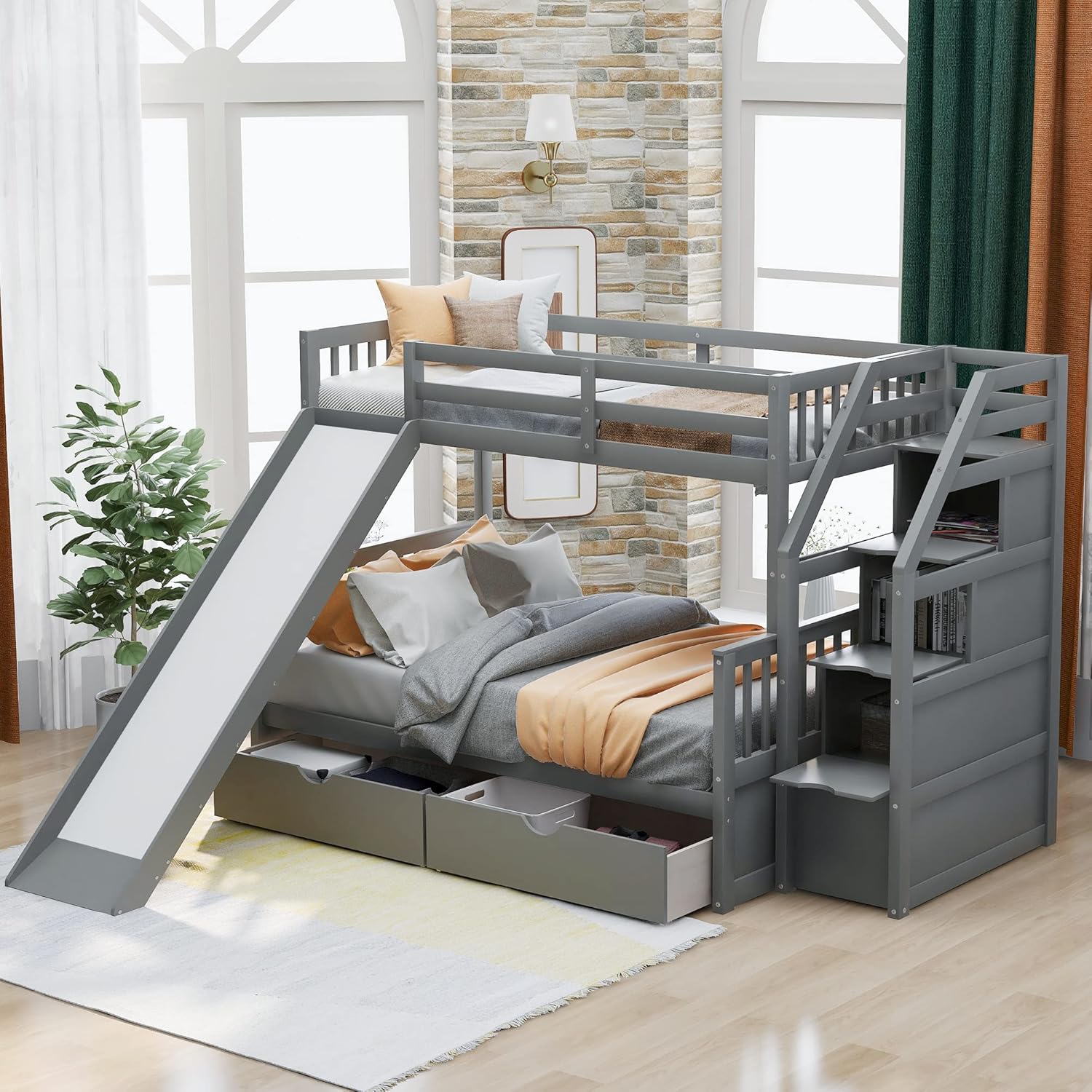 Unlocking Room Potential The Twin Over Full Bunk Bed with Slide Story
