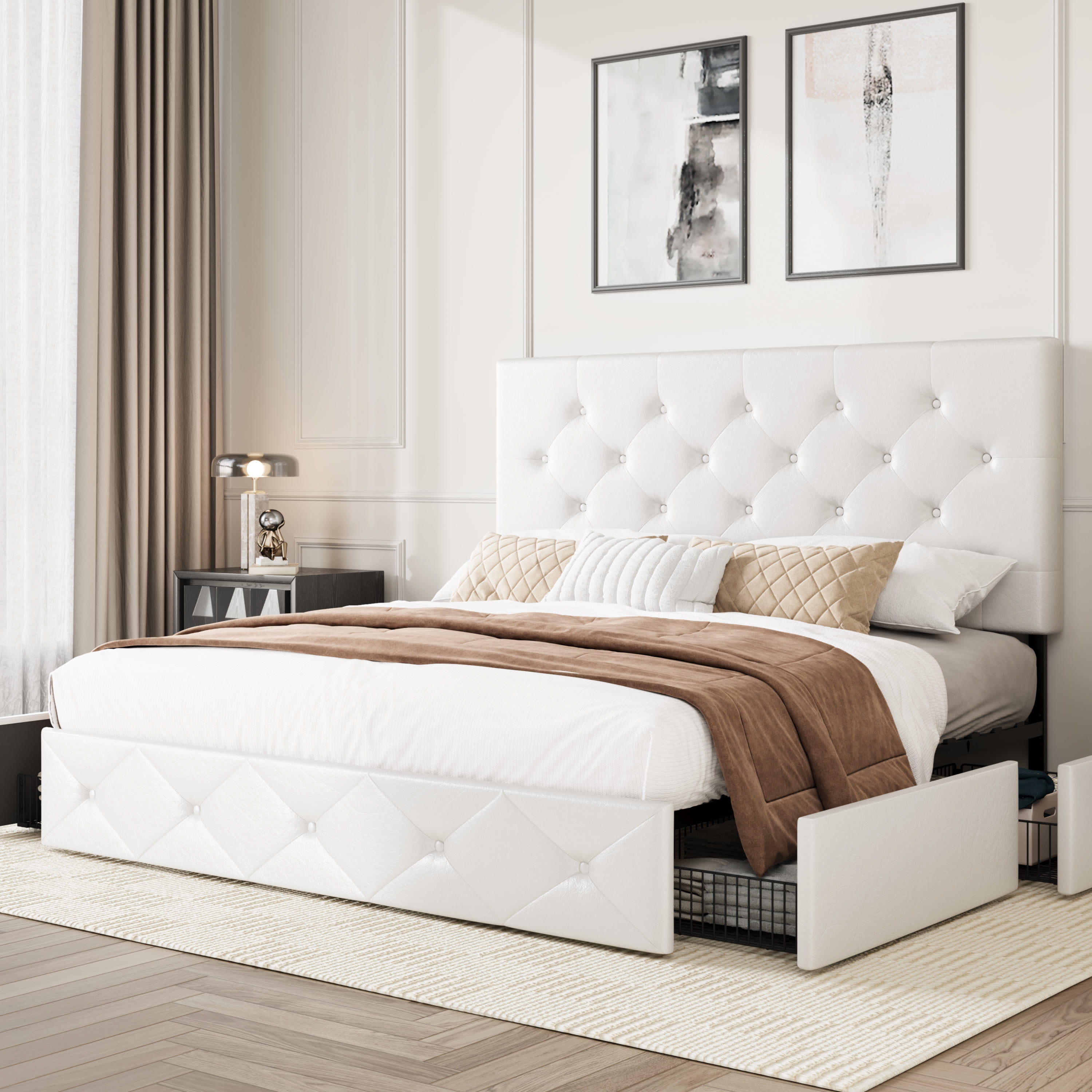 Unlocking Your Bedroom's Potential with a White Full Storage Bed Frame