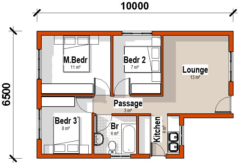 small home plans with 3 bedrooms