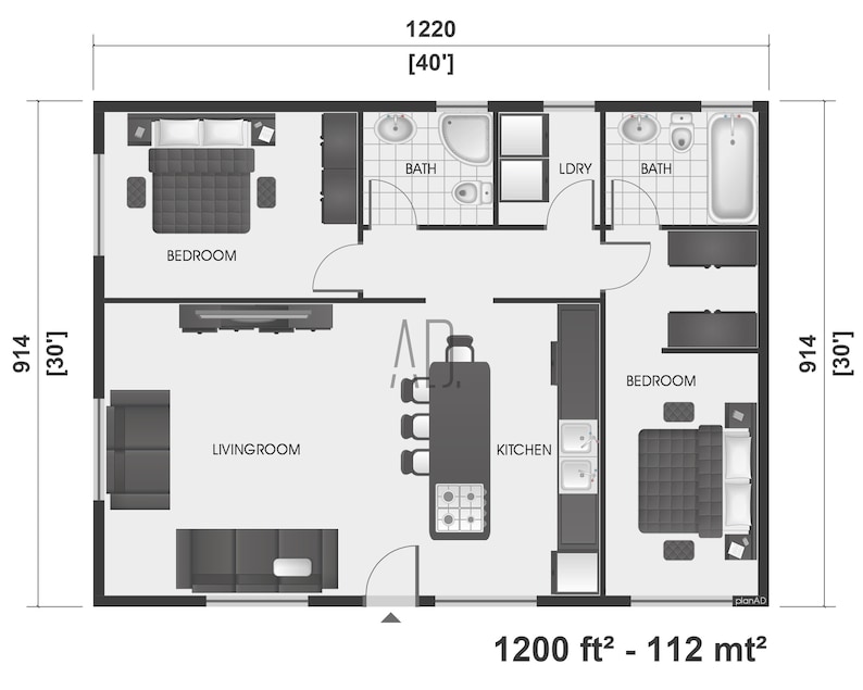 1200 sq ft floor plans